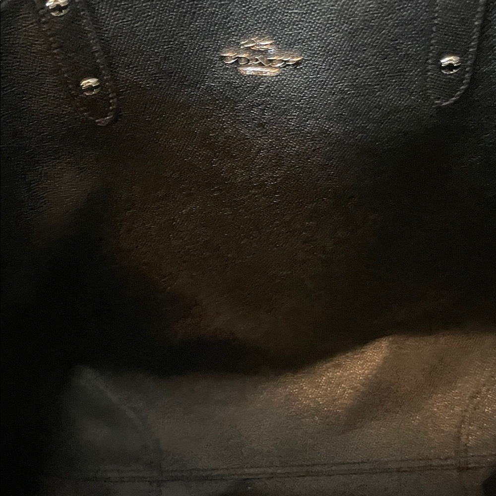Coach Black and Cream Plaid Signature Tote with PouchNWT - Picture 6 of 9